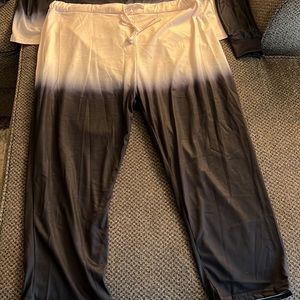 Navy Blue and white two pice set